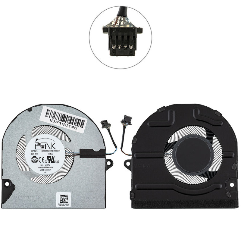 Вентилятор Dell Inspiron 5410 5415 5510 5515 0KRK6P 023.100NB.0011 B6805AFHNF2000TN EG50050S1-CH90-S9A 0051 BN6805S5H-N00P 100N