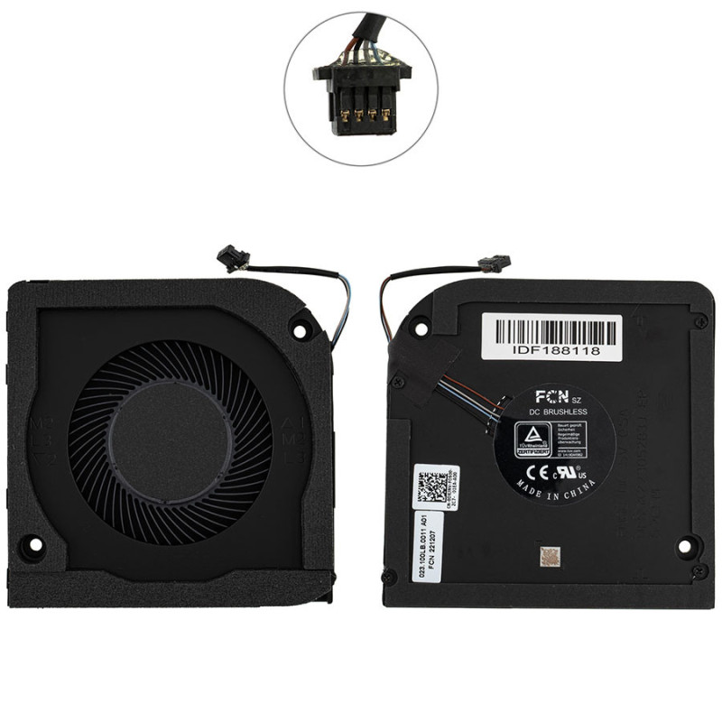 Вентилятор для ноутбука Dell Latitude 5520 Precision 3560 DFS5K22305283J 0DXJNV 023.100LB.0011 100LB Вентилятор для ноутбука Dell Latitude 5520 Precision 3560 DFS5K22305283J 0DXJNV 023.100LB.0011 100LB