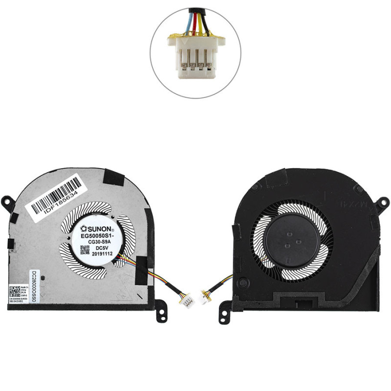 Вентилятор для ноутбука Dell XPS 15 9500 9510 Precision 5550 5560 0DJH35 DC28000OSS0 009RK6 Вентилятор для ноутбука Dell XPS 15 9500 9510 Precision 5550 5560 0DJH35 DC28000OSS0 009RK6