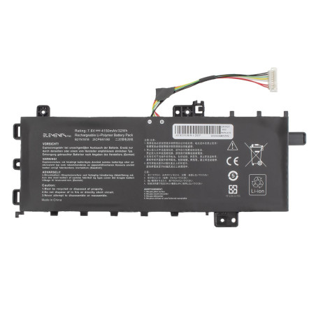 Батарея Asus VivoBook A409FL F509FL X509UA F512DA X512FA X712FB R521FB X545FB X545FA R564DK 7.6V 4150mAh B21N1818