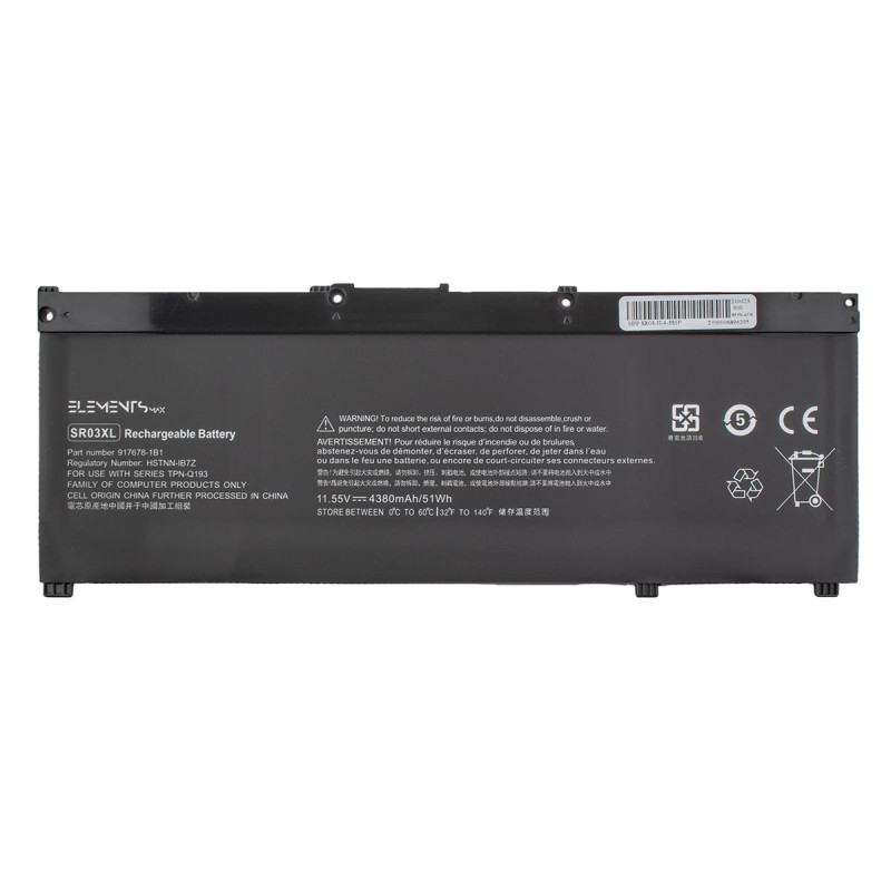 Батарея HP Pavilion Omen 15-CX 15-ce 15-cb 15-dc 15-cn 15-cp 15m-cp 17-cb 11.55V 51Wh 4380mAh SR03XL SR03052XL SR03052XL Батарея HP Pavilion Omen 15-CX 15-ce 15-cb 15-dc 15-cn 15-cp 15m-cp 17-cb 11.55V 51Wh 4380mAh SR03XL SR03052XL SR03052XL