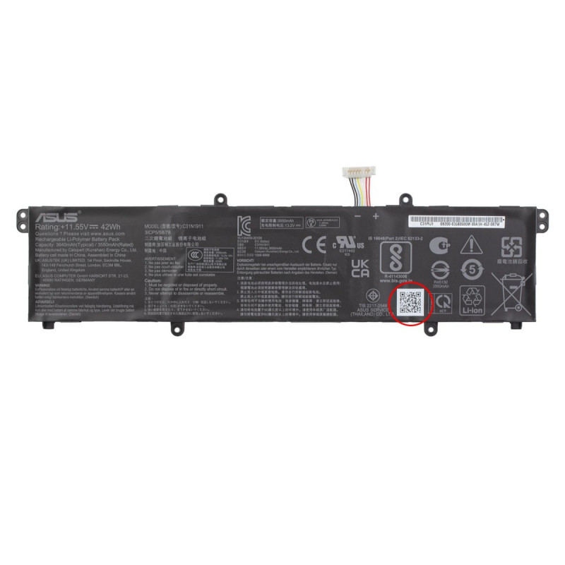 Батарея Asus M1402 M1502 M1702 TP420 TP470 X1402 X1404 X1502 X1702 X421 C31N1911 0B200-03580600 B31N1911 11.55V 42Wh Батарея Asus M1402 M1502 M1702 TP420 TP470 X1402 X1404 X1502 X1702 X421 C31N1911 0B200-03580600 B31N1911 11.55V 42Wh