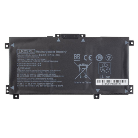 Батарея HP 15-BP 15-BQ 15-CN 15-CP 15-CR 17-AE 17-CE HSTNN-LB7U LK03048XL L09280-855 LK03XL LB7U 11.55V 55.8Wh 4835mAh