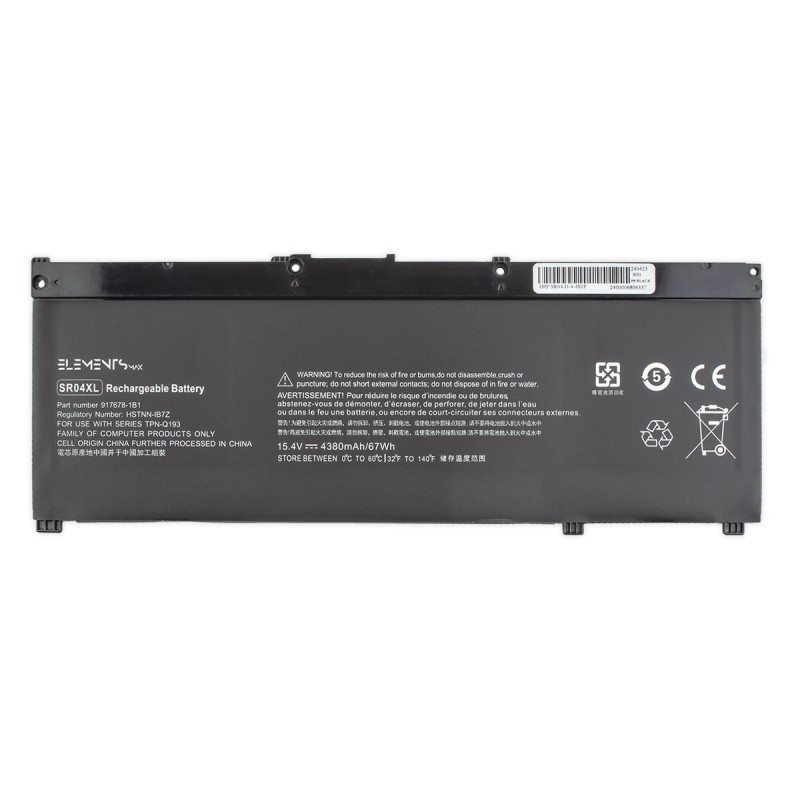 Батарея HP Omen 15-CE 15-CB 15-DC 15-CX 17-CB 15.4V 4380mAh 67Wh SR04XL HSTNN-DB7W 917724-855 HSTNN-IB7Z 917678-1B1 9176