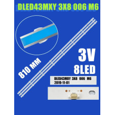 Подсветка 43MC4000 43S01FD206B 43S01FD207B HL-4300 F43E7000M DLED43MXY 3X8 006 M6 Dexp F43E7000M HL-430043S01FD206B HL-4300F43