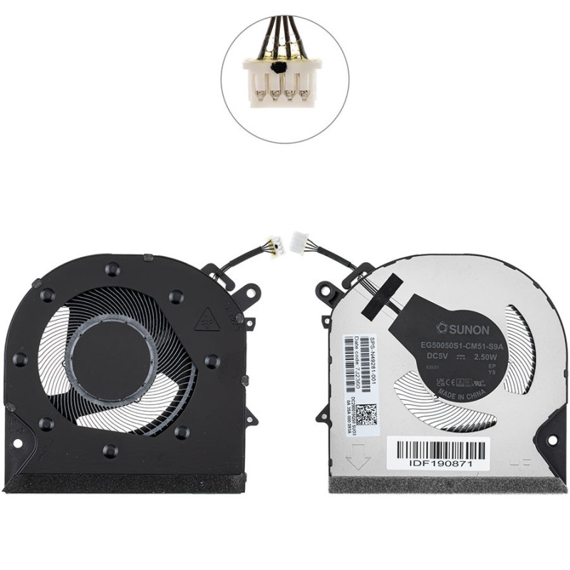Вентилятор HP Envy x360 15-FE N49282-001 N47948-001 EG50050S1-CM51-S9A DC280015SS0 DC280015TS0 N49281-001 DC280015QS0 DC280015R Вентилятор HP Envy x360 15-FE N49282-001 N47948-001 EG50050S1-CM51-S9A DC280015SS0 DC280015TS0 N49281-001 DC280015QS0 DC280015R