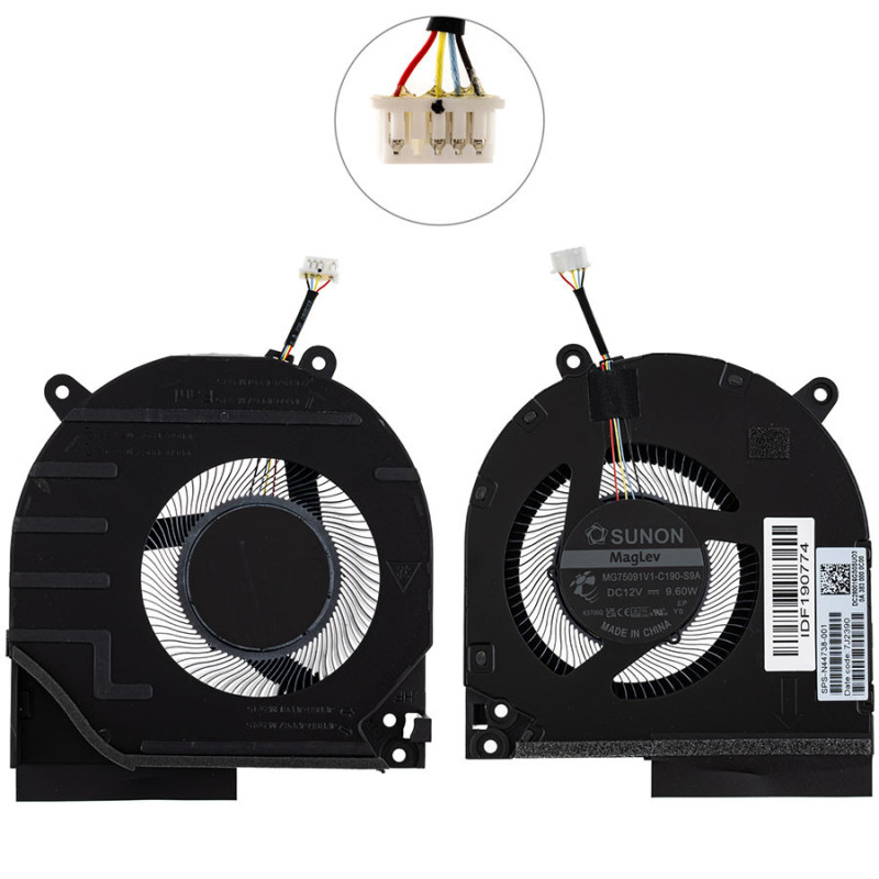 Вентилятор для ноутбука HP OMEN 16-WD 7Q7M4AV 16-wd0000 9S269AV MG75091V1-C190-S9A MG75091V1-C180-S9A N44738-001 DC280016GS0 Вентилятор для ноутбука HP OMEN 16-WD 7Q7M4AV 16-wd0000 9S269AV MG75091V1-C190-S9A MG75091V1-C180-S9A N44738-001 DC280016GS0