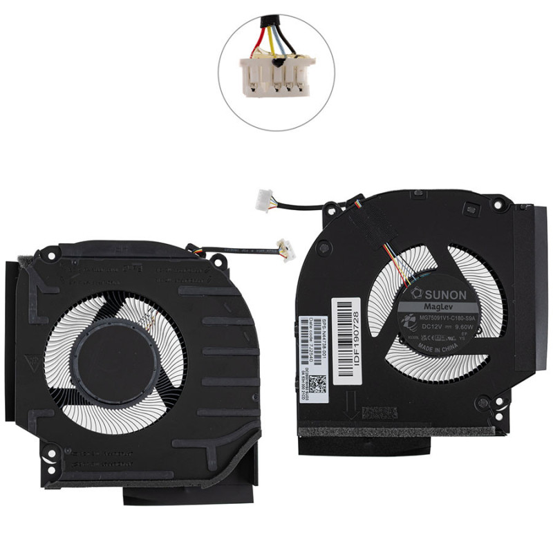 Вентилятор для ноутбука HP OMEN 16-WD 7Q7M4AV 16-wd0000 9S269AV MG75091V1-C190-S9A MG75091V1-C180-S9A N44738-001 DC280016GS0 Вентилятор для ноутбука HP OMEN 16-WD 7Q7M4AV 16-wd0000 9S269AV MG75091V1-C190-S9A MG75091V1-C180-S9A N44738-001 DC280016GS0