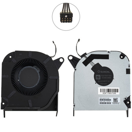 Вентилятор HP 16-u1000 8N9K0AV 8N9K1AV 8N9K2AV 8N9K3AV 8N9K4AV 9L7F6AV 9L7F8AV N43727-001 DC280016AS0 EG75071S1-C330-S9A C320