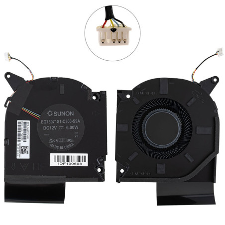 Вентилятор HP OMEN 9 PLUS 16-WF 16-XF 12V 16.1 inch 16-wf0000 755F3AV 755F7AV 755F8AV 755G1AV 755G3AV 16-xf0000 758Q7AV 758Q9AV