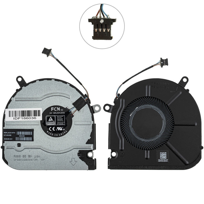 Вентилятор для ноутбука HP Envy X360 15-EU 15-ES TPN-W149 TPN-W150 M45465-001 EG50040S1-1C400-S9A 023.100M3.0011 DFS5K22805673A