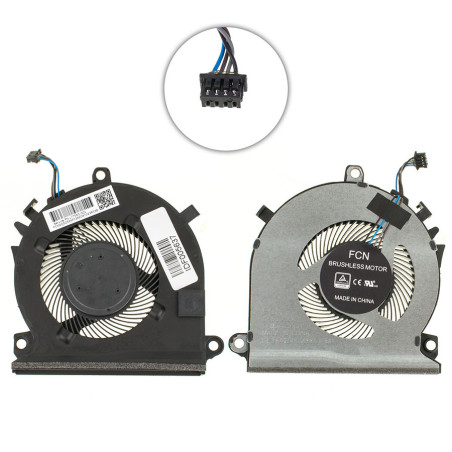Вентилятор для ноутбука HP Pavilion Gaming 15-EC 16-A 4pin 5V L77560-001 L77558-001 L72702-001 L77560 001 L77558 L72702 4 pin