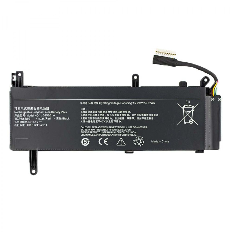 Батарея Xiaomi Mi Gaming Laptop 2019 G15B01W 15.2V 55.02Wh Батарея Xiaomi Mi Gaming Laptop 2019 G15B01W 15.2V 55.02Wh