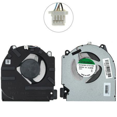 Вентилятор HP Victus 16-E GPU FAN 60W TPN-Q263 TPN-Q264 M75725-001 M75727-001 NS75C06-20K21 NS75C06-20K22 NS75C06 M75725 M75727