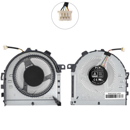 Вентилятор Lenovo Ideapad Gaming 3-15ACH6 5 V DFS5K126159A1H DFS5M325063B1H BAPB0809R5HY001 BAPB0809R5HY002 82K20054LM 82K2005D