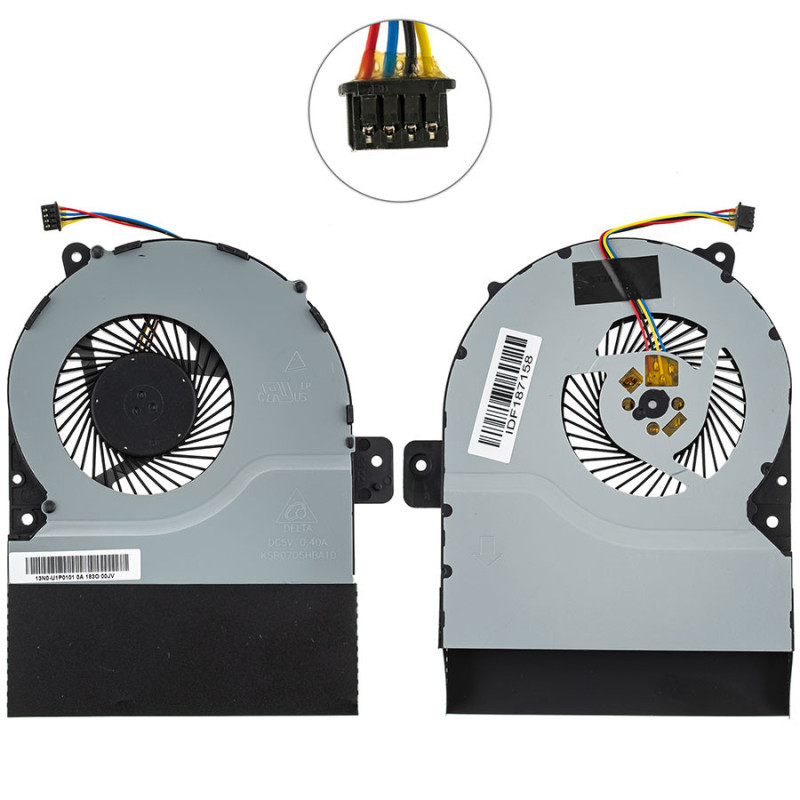 Вентилятор для ноутбука ASUS X751LB X751LDB X751LJ DC 5 V 0.40 A 4 pin DELTA KSB0705HBA01 13NB04I1AM0501 Вентилятор для ноутбука ASUS X751LB X751LDB X751LJ DC 5 V 0.40 A 4 pin DELTA KSB0705HBA01 13NB04I1AM0501