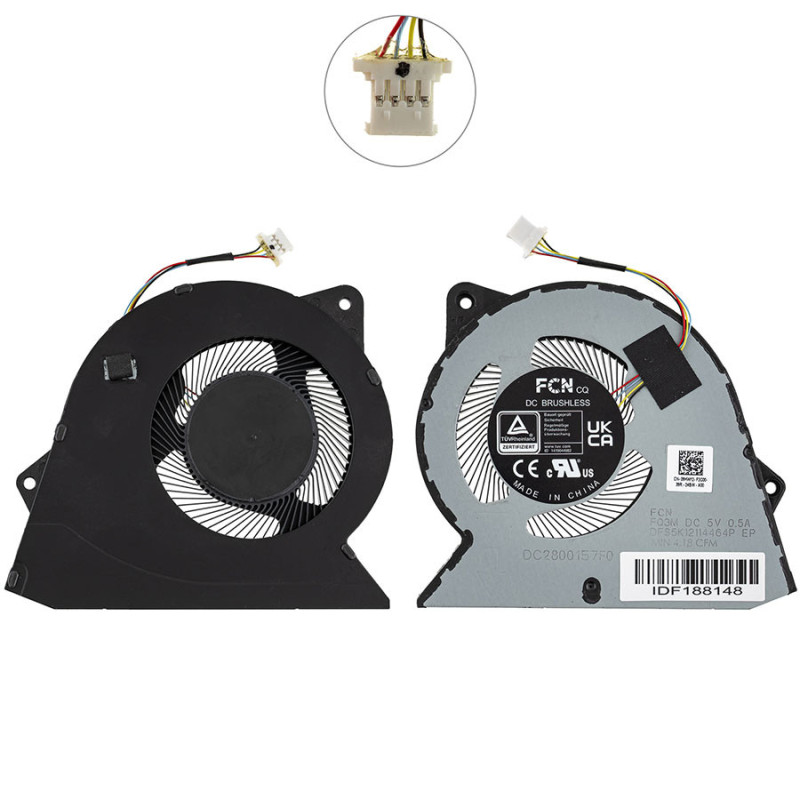 Вентилятор Dell Inspiron 3510 3515 3525 CPU FAN DC28000WFF0 0RFF51 NS75C40-21K10 DC280012ED0 DC2800157F0 DFS5K12114464P NS75C40
