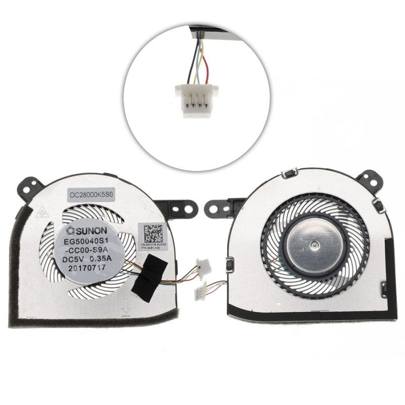 Вентилятор для ноутбука DELL LATITUDE 5290 4pin 07487H 4 pin