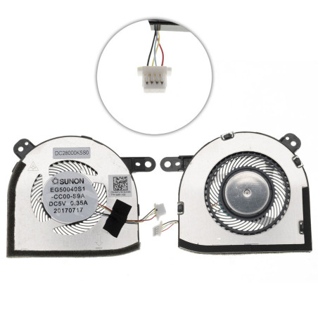 Вентилятор для ноутбука DELL LATITUDE 5290 4pin 07487H 4 pin