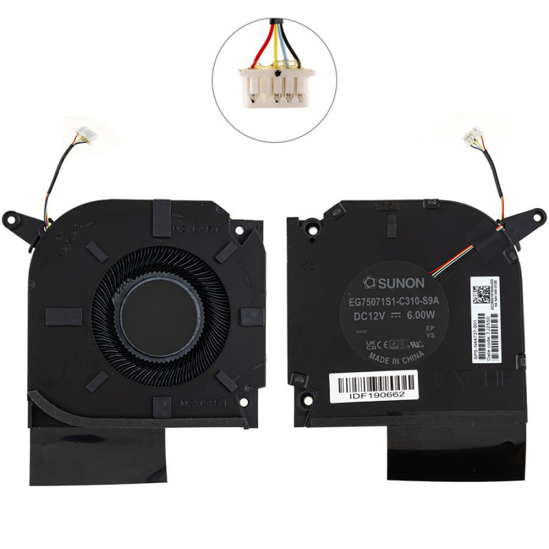 Вентилятор для ноутбука HP OMEN 9PLUS 16-WF 16-XF GPU 12V WF 16 XF 12 V