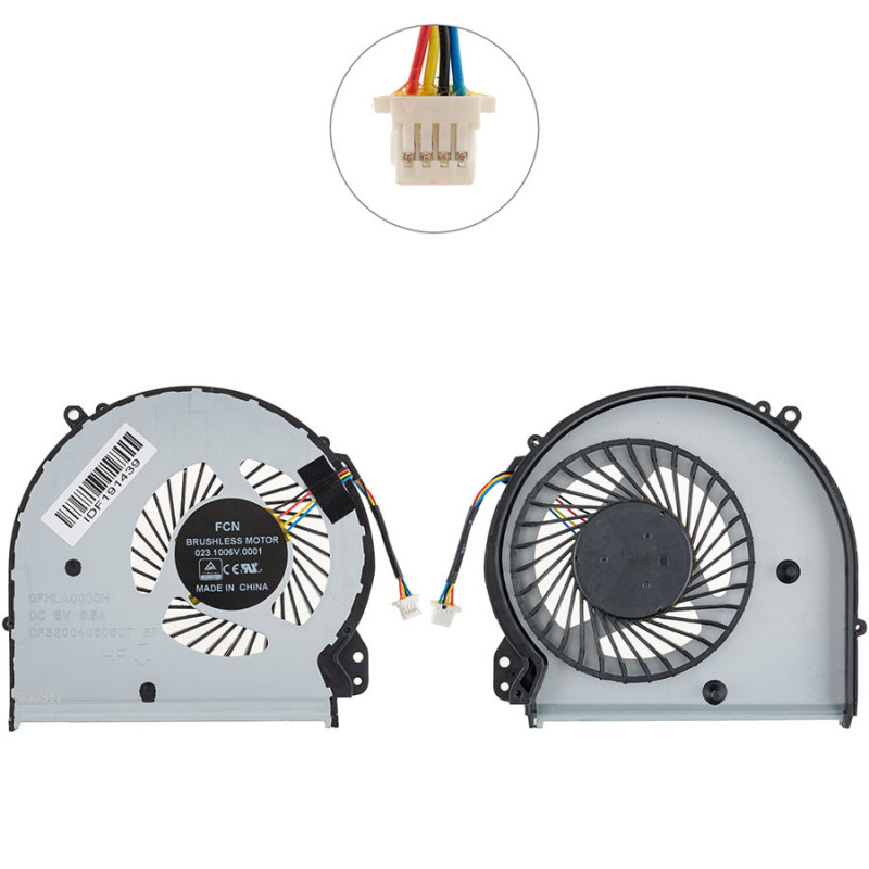 Вентилятор для ноутбука HP 17-AK 17-BS 4pin 926724-001 FCNDFS200405050T FCNDFS2004050500T 926724 856682-001 856681-001 TPN-W129