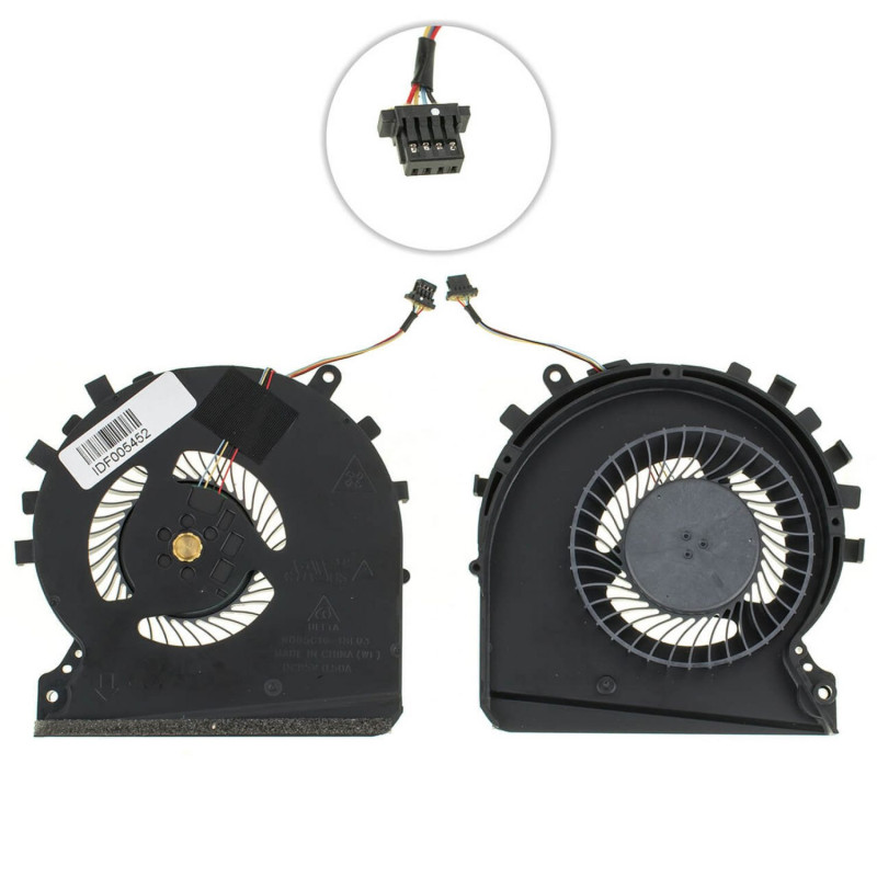 Вентилятор для ноутбука HP Pavilion Gaming 15-DK CPU FAN L56900-001 L56900 L57170-001 ND85C16-18L02 ND85C16-18L03 L57170 ND85C1