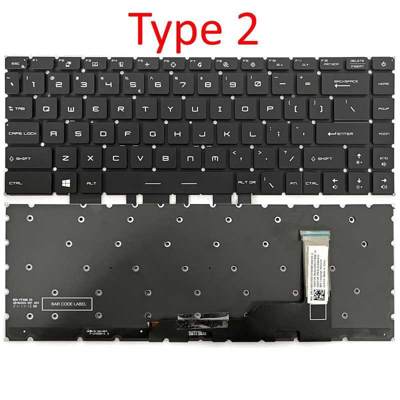 Клавиатура MSI Stealth 15M A11SEK Summit E15 A11SCST MSI AMSI-NL Delta 15 A5EFK-014BE 10SE MS-16V1 V2 V3 GP66 GE66 Leopard 10UE Клавиатура MSI Stealth 15M A11SEK Summit E15 A11SCST MSI AMSI-NL Delta 15 A5EFK-014BE 10SE MS-16V1 V2 V3 GP66 GE66 Leopard 10UE