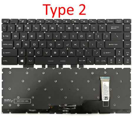 Клавиатура MSI Stealth 15M A11SEK Summit E15 A11SCST MSI AMSI-NL Delta 15 A5EFK-014BE 10SE MS-16V1 V2 V3 GP66 GE66 Leopard 10UE