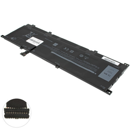 Батарея DELL 8N0T7 XPS 15 9575 Precision 5530 2-in-1 11.4V 6254mAh 15-9575-D2801TS 15-9575-D1805TS 15-9575-D2605TS i7-8705G 957