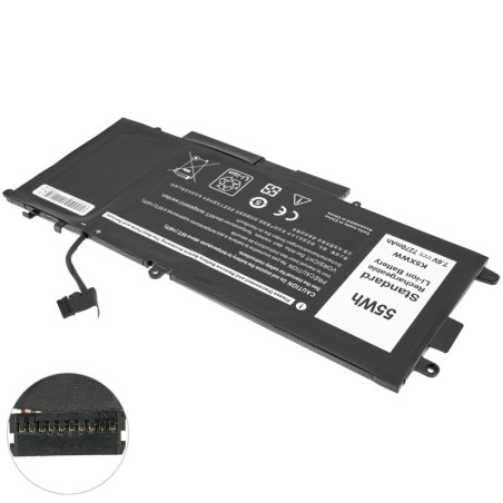 Батарея для ноутбука DELL K5XWW Latitude 5285 5289 L3180 7390 2-in-1 7.6V 7270mAh 55Wh J0PGR JOPGR 51KD7 6CYH6 725KY N18GG