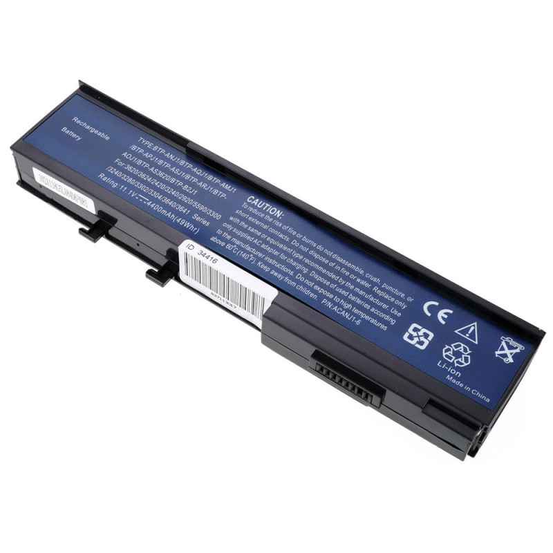 Батарея для ноутбука ACER ARJ1 Aspire 2420 2920 3628 5540 5570 Extensa 3100 4220 4620 11.1V 4400mAh 11.1 V 4400 mAh