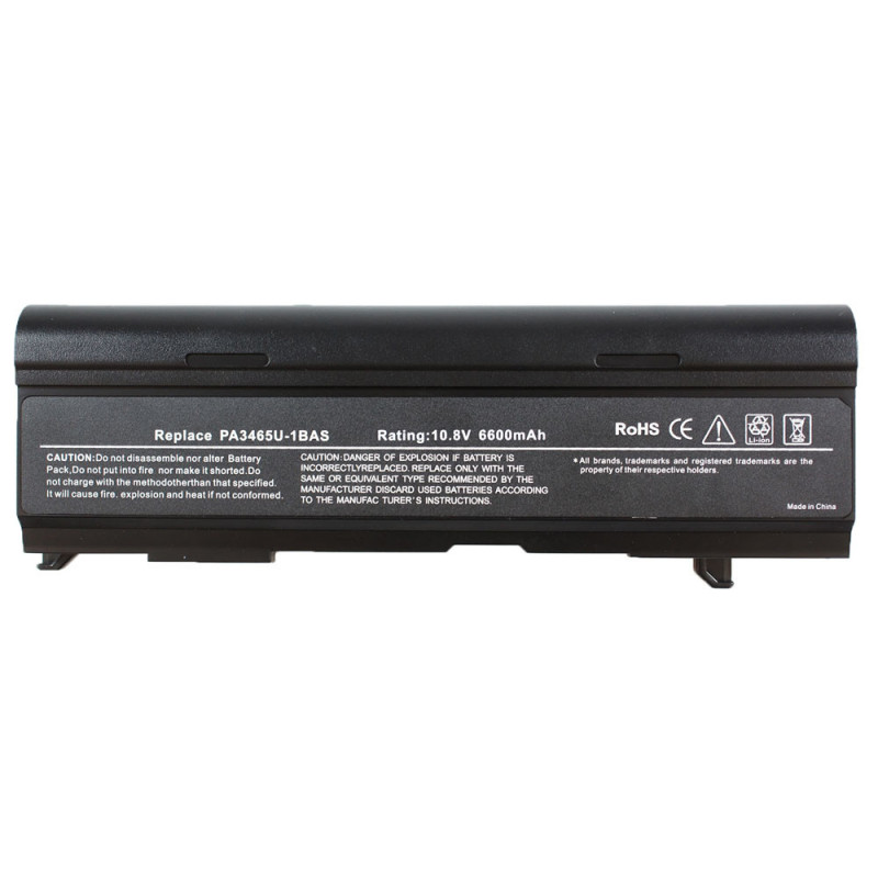 Батарея Toshiba PA3465U-1BAS Satellite A80 A85 A105 A110 A135 Equium A100 M M45 M50 M70 M105 M115 10.8V 6600mAh PA3465U 1BAS