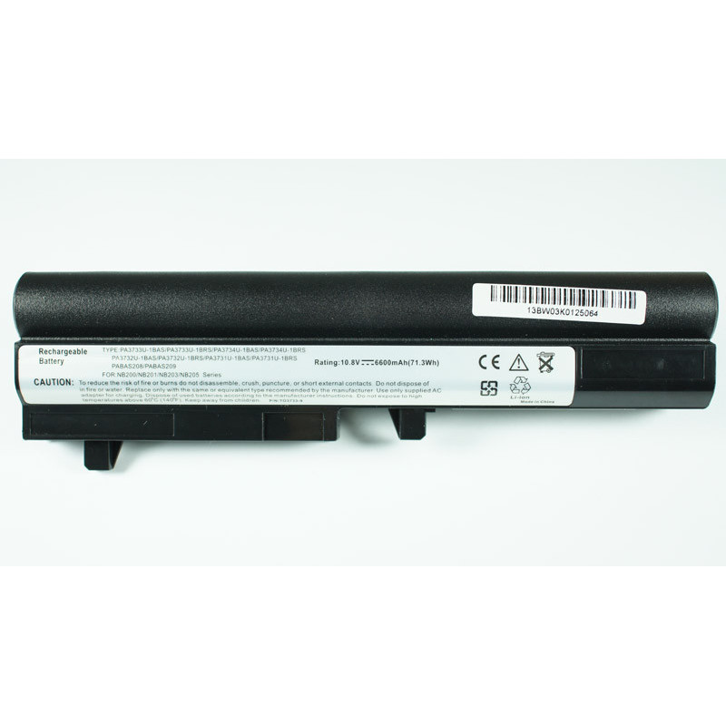 Батарея для ноутбука Toshiba PA3732 NB200 NB201 NB205 NB255 NB300 10.8V 6600mAh 10.8 V 6600 mAh