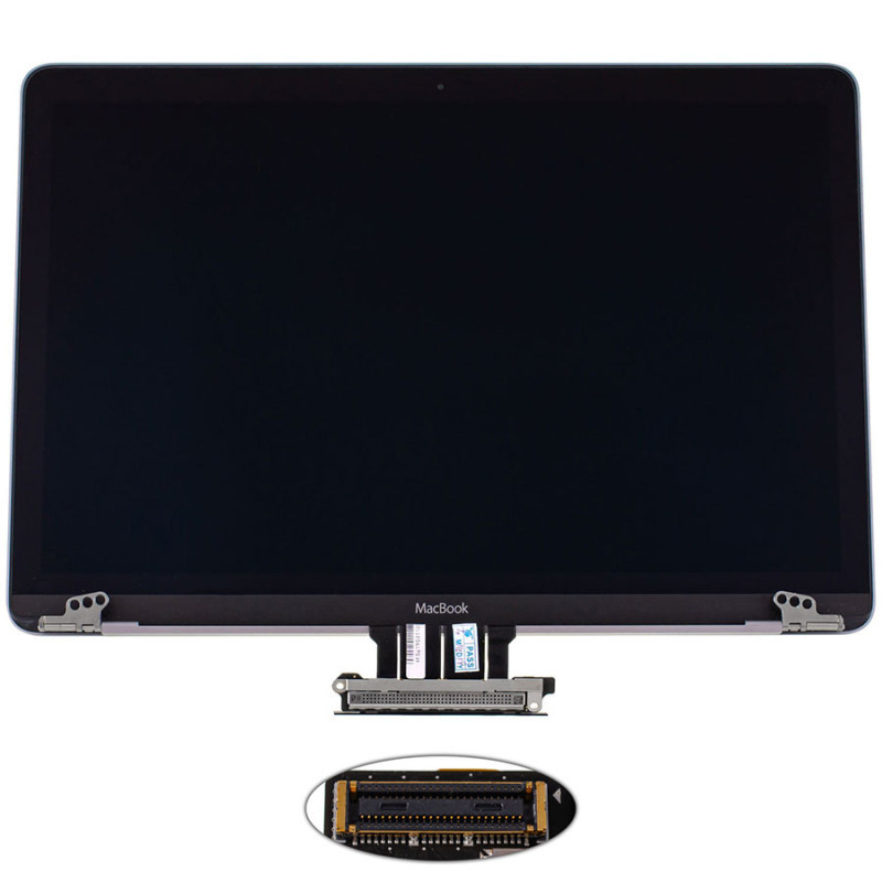 Крышка та матрица в сборе Apple A1534 2016-2017 Space Gray оригинал AASP