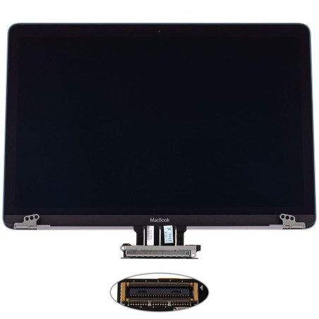 Крышка та матрица в сборе Apple A1534 2016-2017 Space Gray оригинал AASP