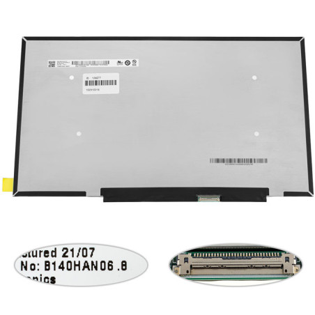 Матриця 14.0 B140HAN06.8 1920*1080 30pin eDP IPS 300cd/m2 16.7M sRGB LED SLIM