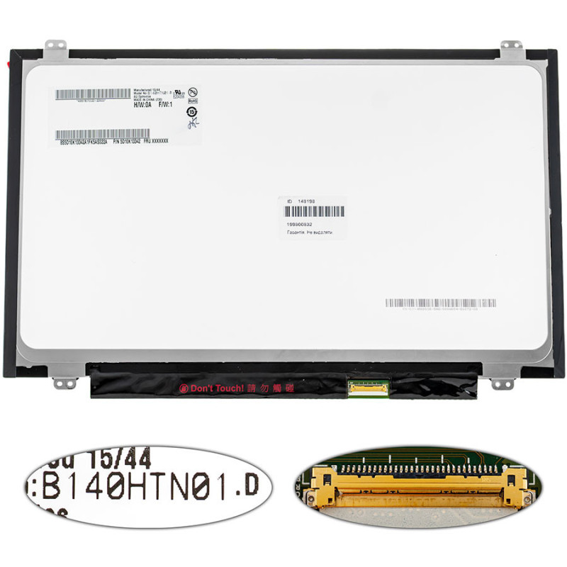 Матриця 14.0 B140HTN01.D 1920*1080 30pin eDP LED SLIM Матриця 14.0 B140HTN01.D 1920*1080 30pin eDP LED SLIM