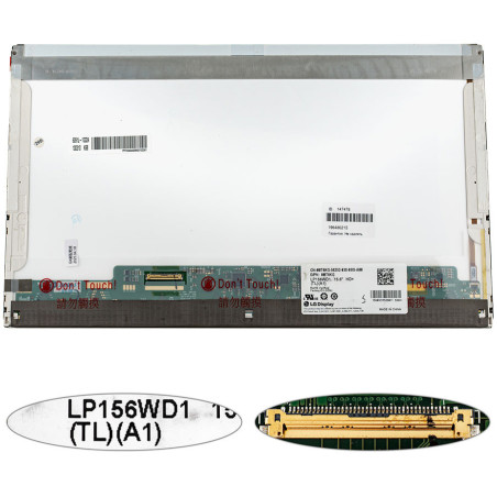 Матрица 15.6 LP156WD1-TLA1 1600*900 40pin LED NORMAL матовая разъем слева внизу renew
