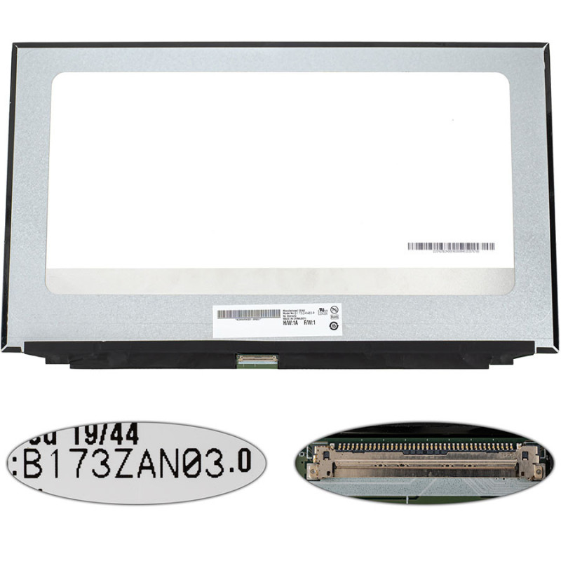 Матриця 17.3 B173ZAN03.0 HW 1A 3840*2160 40pin eDP IPS 400cd m2 LED SLIM