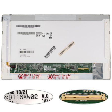 Матрица 11.6 B116XW02 V.0 1366*768 40pin LED NORMAL глянцевая разъем справа внизу renew