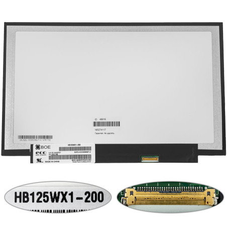 Матриця 12.5 HB125WX1-200 1366*768 30pin eDP LED SLIM