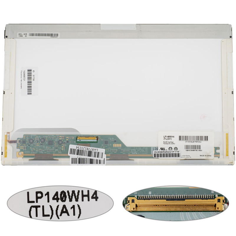 Матриця 14.0 LP140WH4-TLA1 1366*768 40pin LED NORMAL