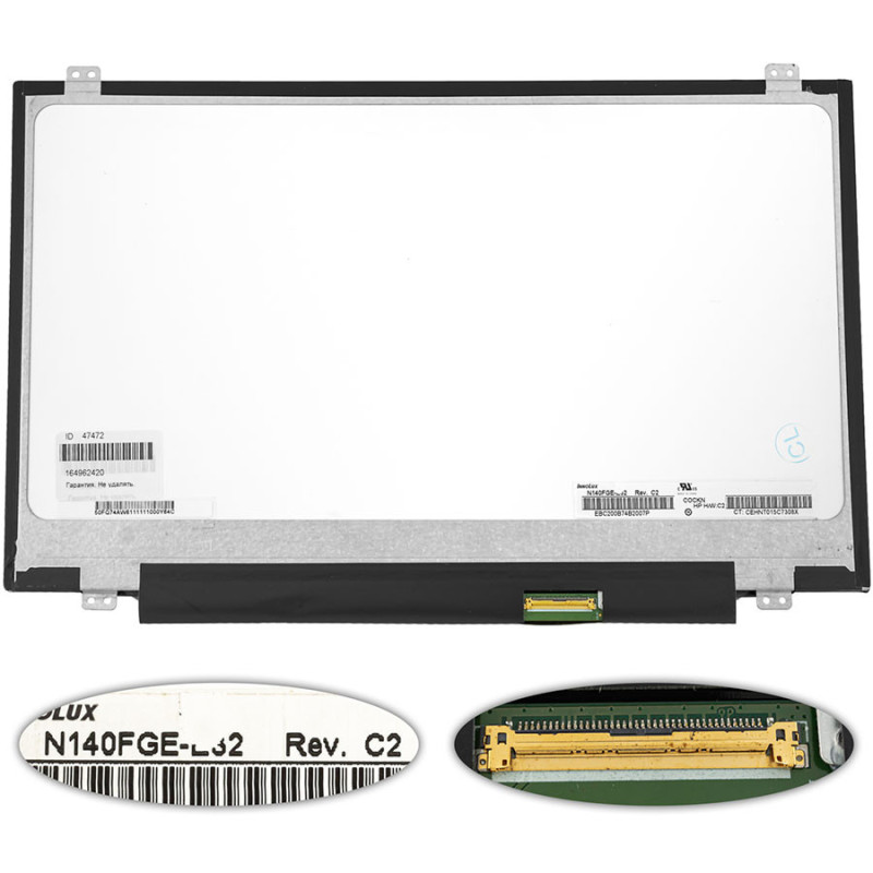 Матриця 14.0 N140FGE-L32 1600*900 40pin LED SLIM