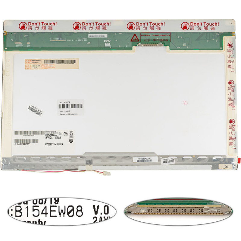 Матриця 15.4 B154EW08 V.0 1280*800 30pin 1CCFL NORMAL глянець роз'єм праворуч угорі