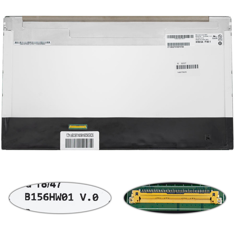 Матриця 15.6 B156HW01 V.0 1920*1080 40pin LED NORMAL матова роз'єм зліва внизу