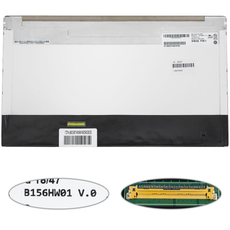 Матрица 15.6 B156HW01 V.0 1920*1080 40pin LED NORMAL матовая разъем слева внизу