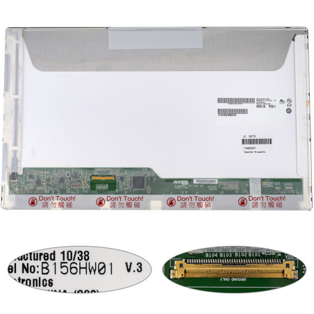 Матриця 15.6 B156HW01 V.3 1920*1080 40pin LED NORMAL матова роз'єм зліва внизу