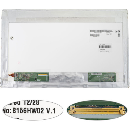 Матриця 15.6 B156HW02 V.1 1920*1080 40pin LED NORMAL матова роз'єм зліва внизу