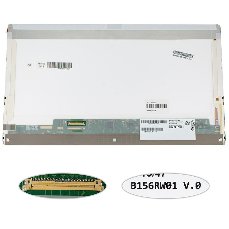 Матриця 15.6 B156RW01 V.0 1600*900 40pin LED NORMAL матова роз'єм зліва внизу