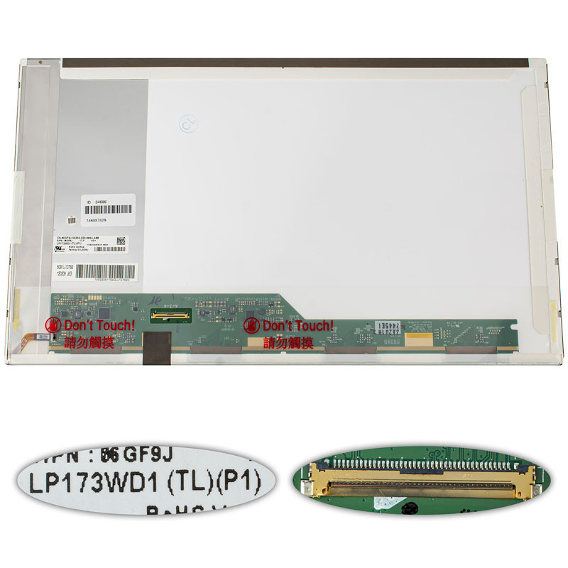 Матриця 17.3 LP173WD1-TLP1 1600*900 40pin LED NORMAL глянсова роз'єм зліва внизу Матриця 17.3 LP173WD1-TLP1 1600*900 40pin LED NORMAL глянсова роз'єм зліва внизу